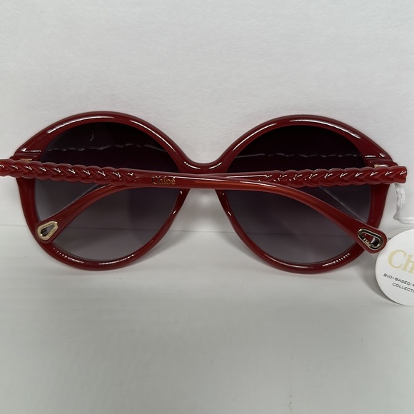 NWT Authentic Chloe Full Rim Round Sunglasses- Pink - Picture 7 of 10